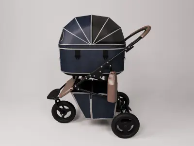 dog stroller 3D model