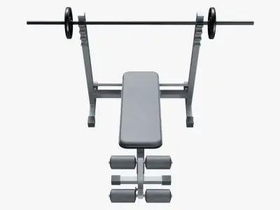 Declined Bench Press Low-poly 3D model
