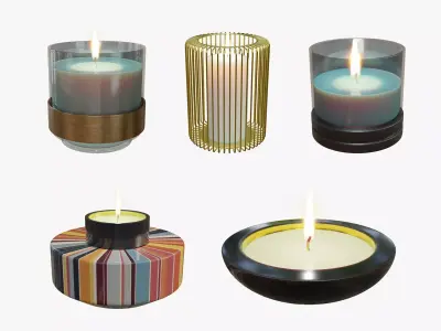 Candle Collection 3D model
