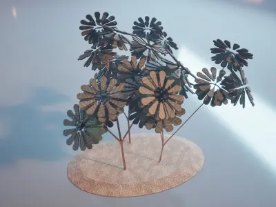 Conceptual shrub S1Bv2 Low-poly 3D model