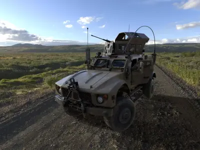 Military car  Low-poly 3D model by Mykolka