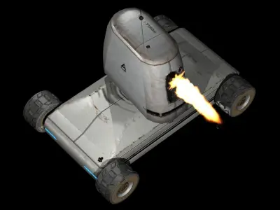 Mobil Drone Gunner Low-poly 3D model