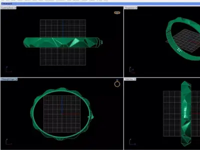 Luxury Geometric Bangle Bracelet 3D print model