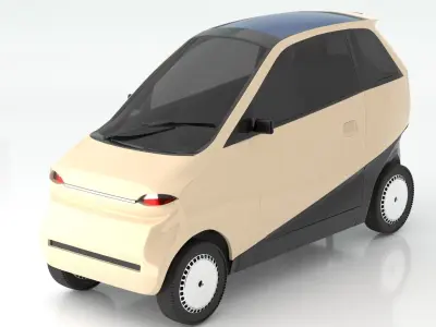 Vayve Mobility EVA Champagne Gold 3D model