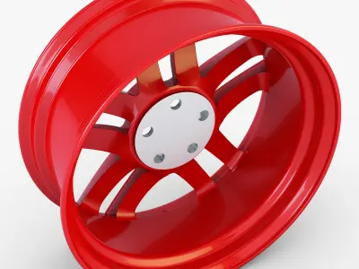 Boss 302 19 Laguna Seca wheel red 3D model