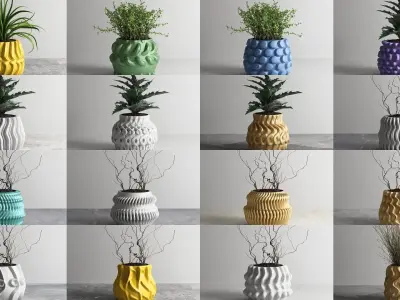 94 vase pot 3d print models huge pack collection