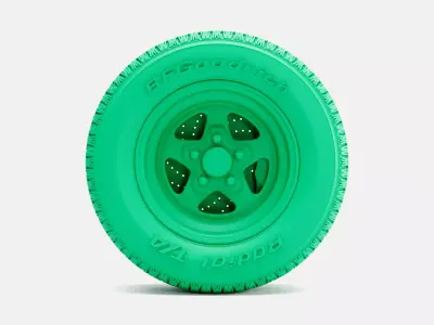 15x8 Weld Pro Star Wheel BFGoodrich Radial Tire 3D print model