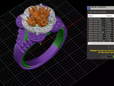 ring woman  3D print model 140