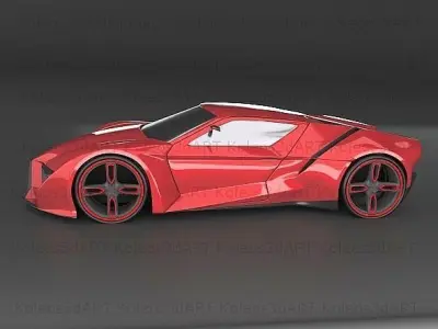 Itonox futuristic racer concept 3D model