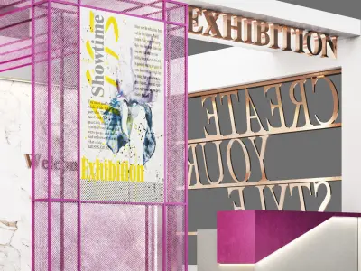 Booth02- exhibition N2 Low-poly 3D model