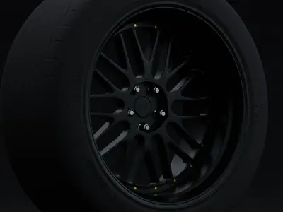 JNC JNC005 Aftermarket Wheel Low-poly 3D model
