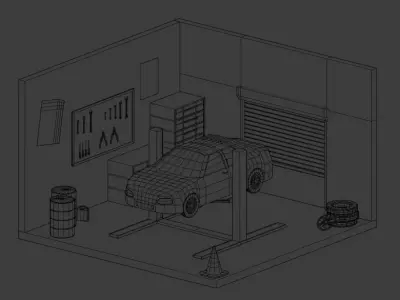 Garage gas can Low-poly 3D model