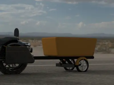 Motorcycle Trailer 3D print model
