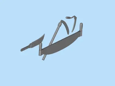 PrintablesSTL Sickle Scythe Old Farm Tool saw and machete Free 3D print model