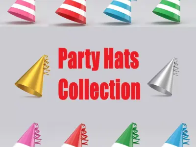 Party Hats Collection 3D model