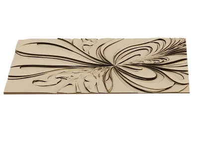 decor set wall panel wall  relief mural CNC 29 3D model
