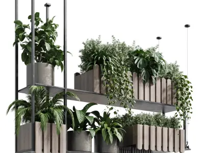 Hanging box potted plants 260  3D model