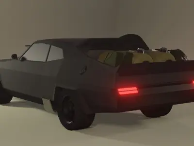 Mad Max Interceptor Car  Low-poly 3D model
