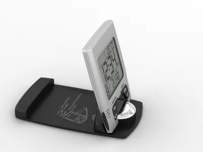 Portable Digital Alarm Clock Radio 3D model