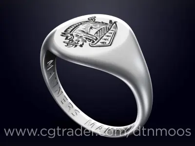 Kingsman Signet Ring - - -  ready 3D print model