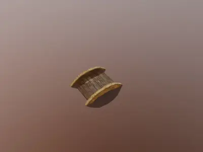 Garden bridge stone and wood low poly Free low-poly 3D model