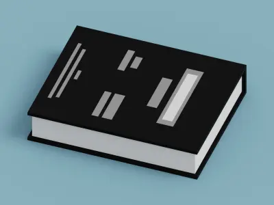 Voxel Black Book Low-poly 3D model