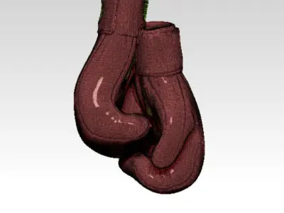 boxing gloves pendant 3D print model