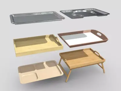 Tray Pack Low-poly 3D model