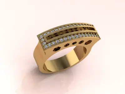 Dynasty Band Ring Jewelry model - for Him 3D print model