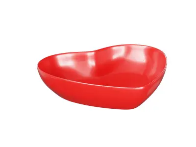 Heart Shaped Cereal Bowl 3D model