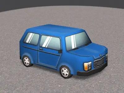 Cartoon Cars pack 1 Low-poly 3D model