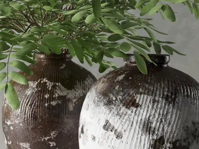 RH Rice wine vases 3D model