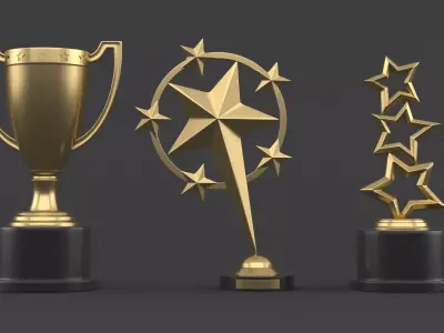 Trophy Cups 3D model 55
