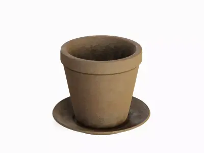 Classic Clay Pot 02 Low-poly 3D model