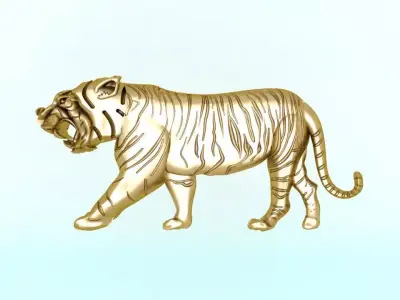 Tiger for jewelry 3D print model