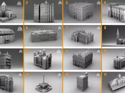 Architecture of Chicago - Full Set 3D Model Pack