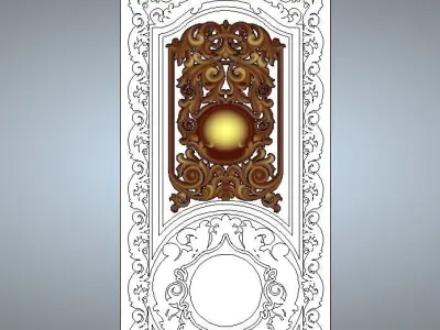 door classical decoration 3D model