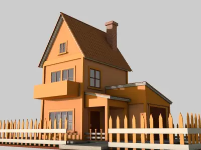 Cartoon House 3D model