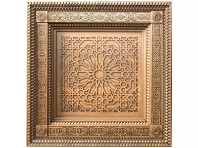 Ceiling in oriental style Arabic decorative ceiling  3D model