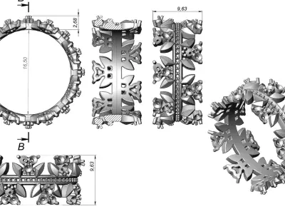 Ring 159-4 3D print model