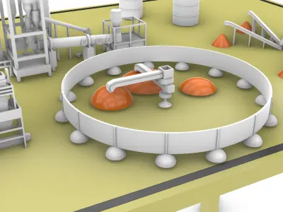 3D Printable Cement Factory Miniature 3D print model