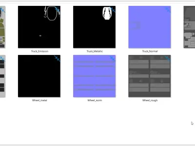 Future semitrucks PBR bundle 3D Model Pack