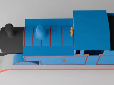 Thomas the Tank Engine Low-poly 3D model
