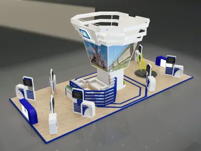Booth Exhibition Stand a248 3D model