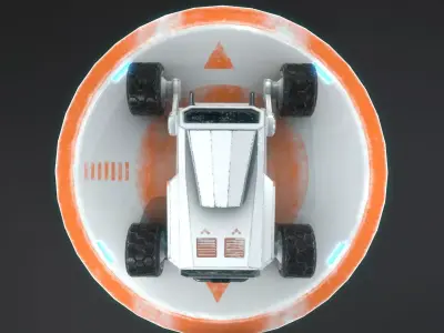  VEHICLE SCI FI LOWPOLY  Low-poly 3D model