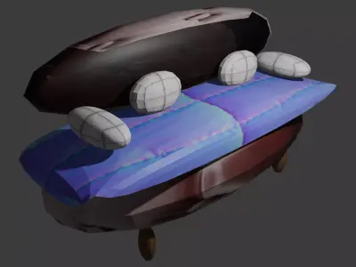 3D Sofa  Modern Realistic Furniture Model 3D model