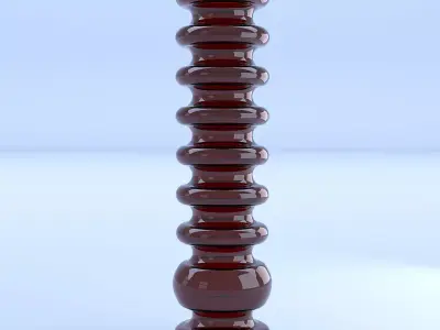 Glass Vase Red 3D model