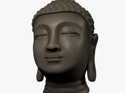 Buddha Head - Bust Low-poly 3D model