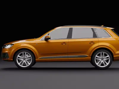 Audi Q7 Tfsi e Orange Dark 3D model