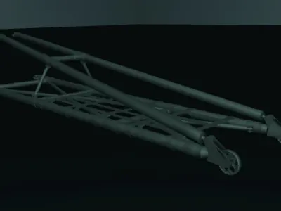 MVM Carbon Wheelie Bar Low-poly 3D model